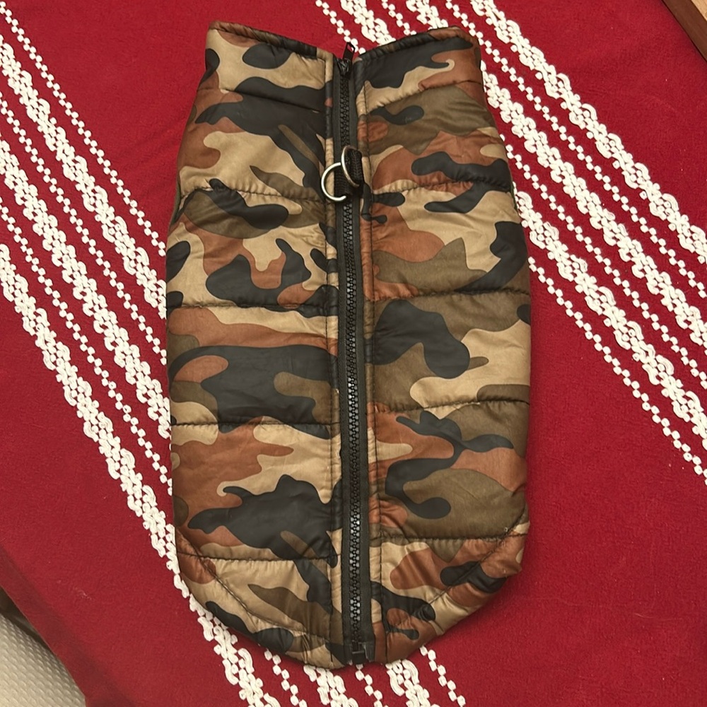 Camo Puffer Vest for Small Dog